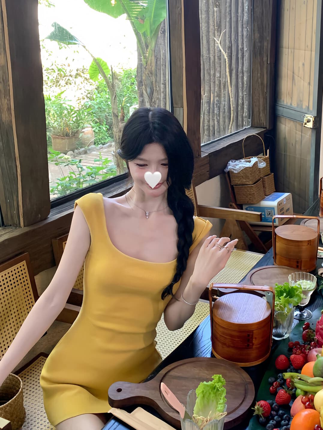 있음 도착 아름다움 센스 양면 착용 u 칼라 조끼 스커트 여성 여름 한 부서 디자인 센스 몸매 가꾸기 순수한 욕망 한 마디 미니 스커트 상세 이미지 31