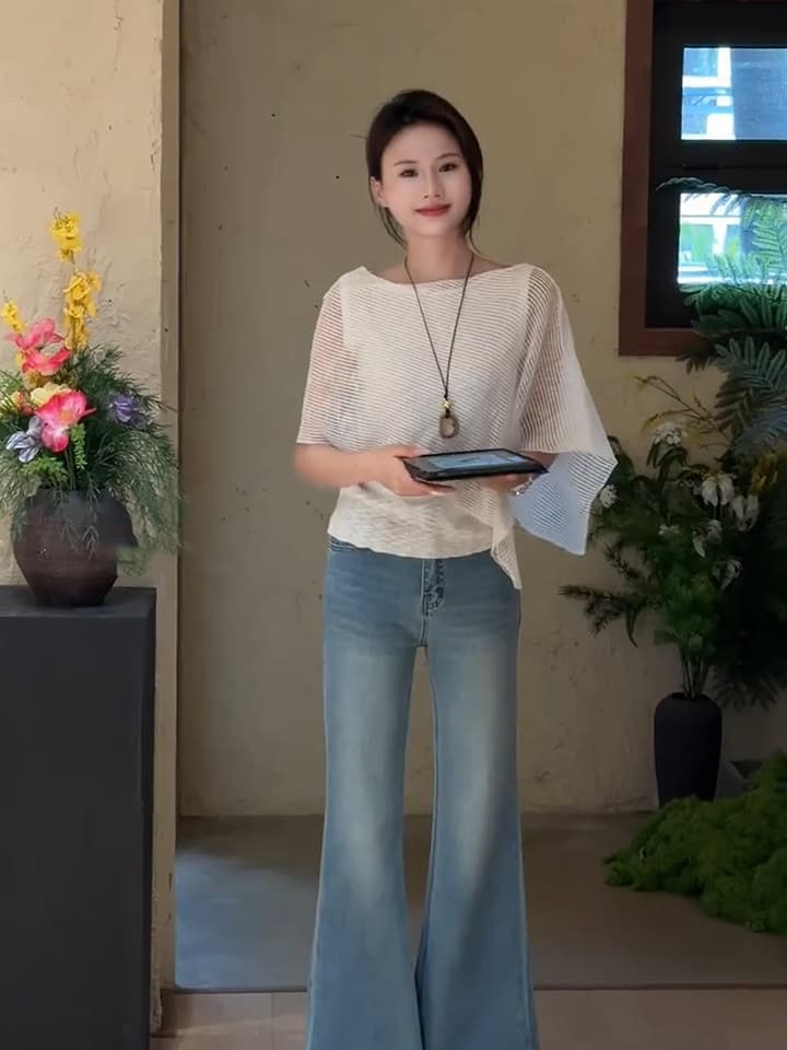 있음 도착 한 부서 숄 패치워크 니트 스웨터 여성 여름 새로운 디자인 페이크 레이어드 스택 착용 맨위 상세 이미지 1