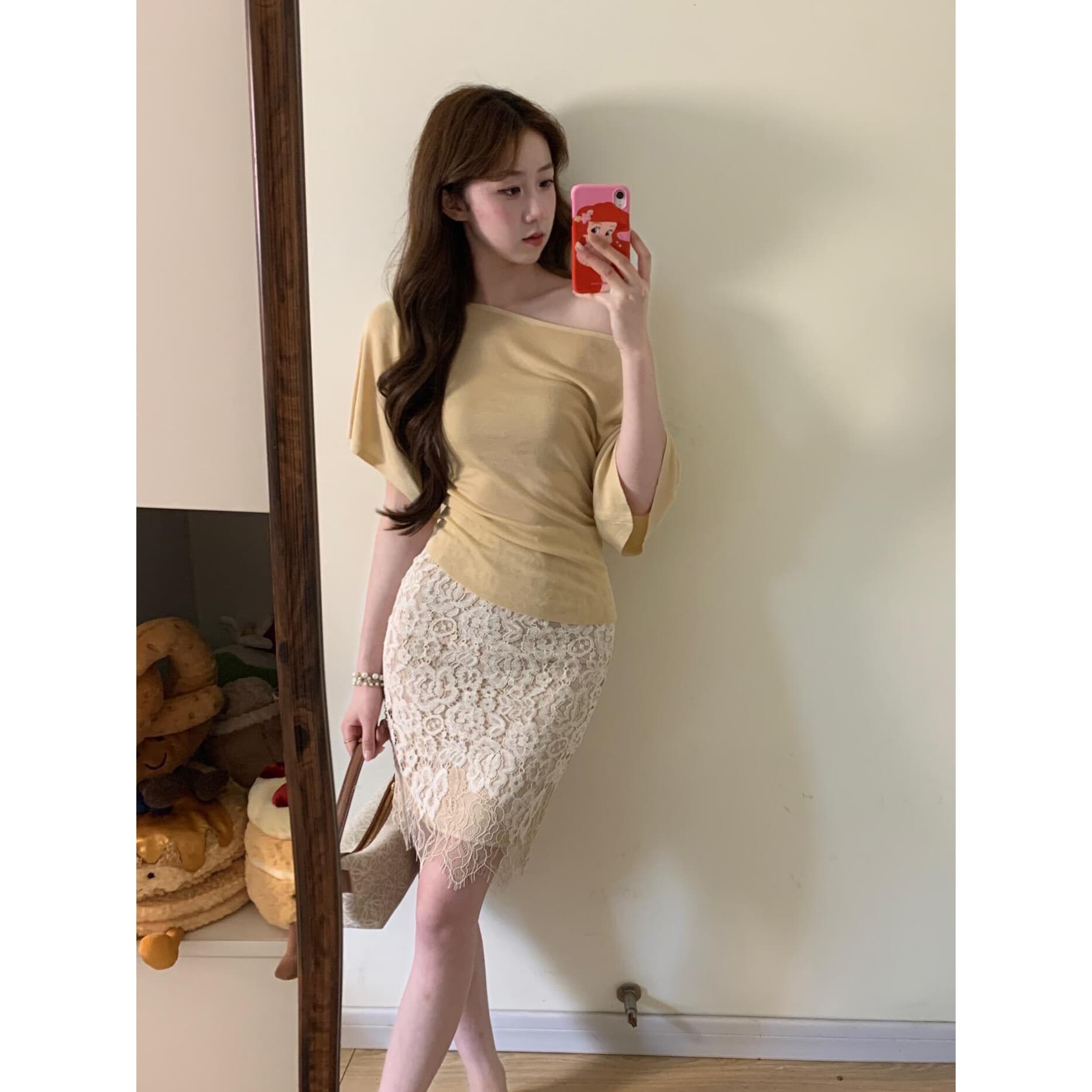 있음 도착 사쿠라 섬 사랑 여름 부드러운 한 부서 품격 패션 슬림해 보이는 다용도 순수한 욕망 우아함 얼음 센스 맨위 상세 이미지 4