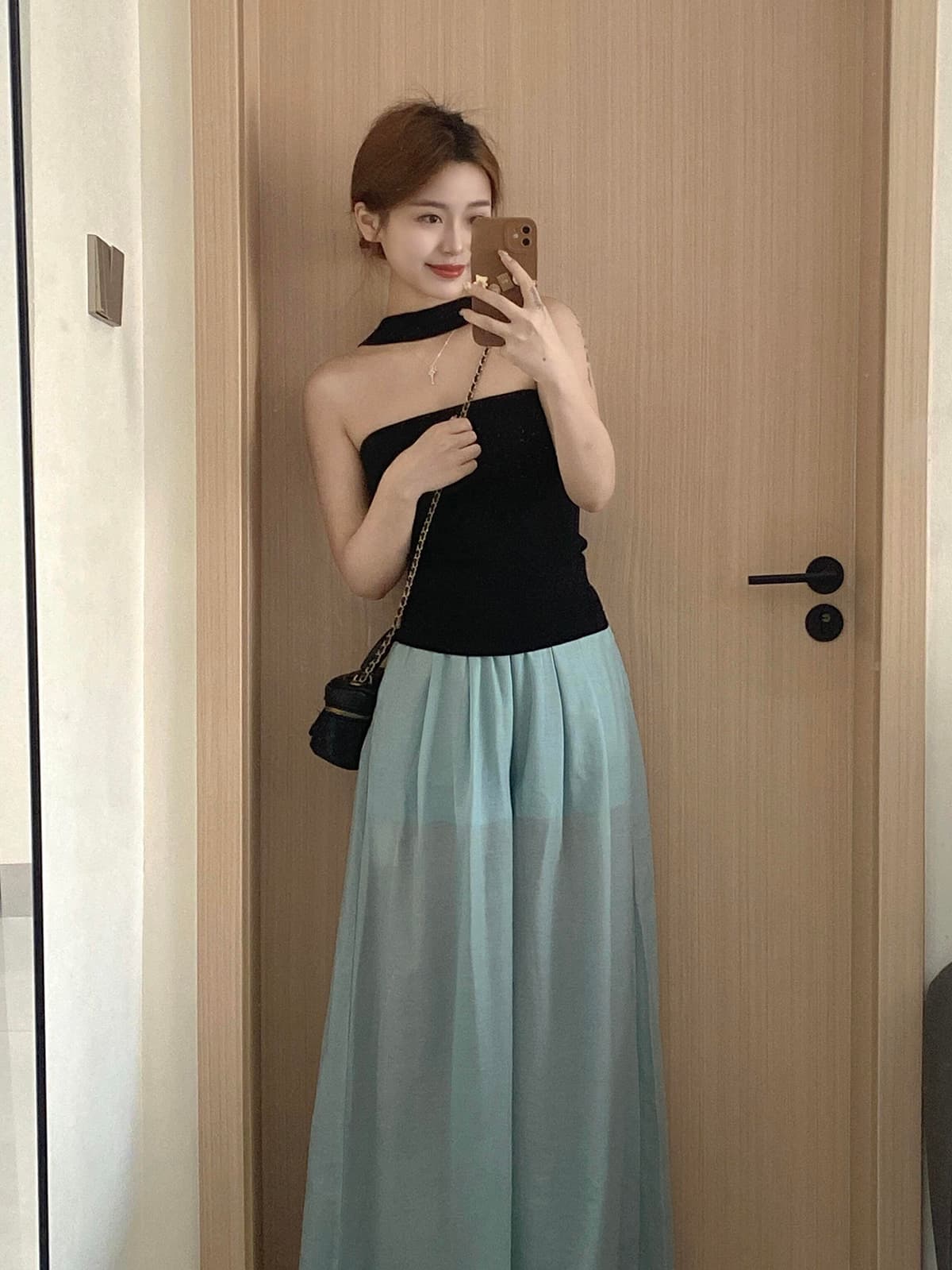 있음 도착 고유 한 아름다운 행침 목 캐미솔 외출용 여름 순수한 욕망 몸매 가꾸기 슬림해 보이는 몸매 가꾸기 슬림해 보이는 여성 상세 이미지 2