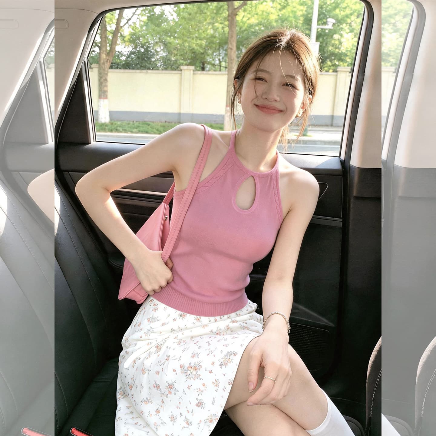 있음 도착 네온 연애 편지 물방울 모양 홀로우 아웃 디자인 복수 짜다 행침 목 니트 슬립 맨위 상세 이미지 5