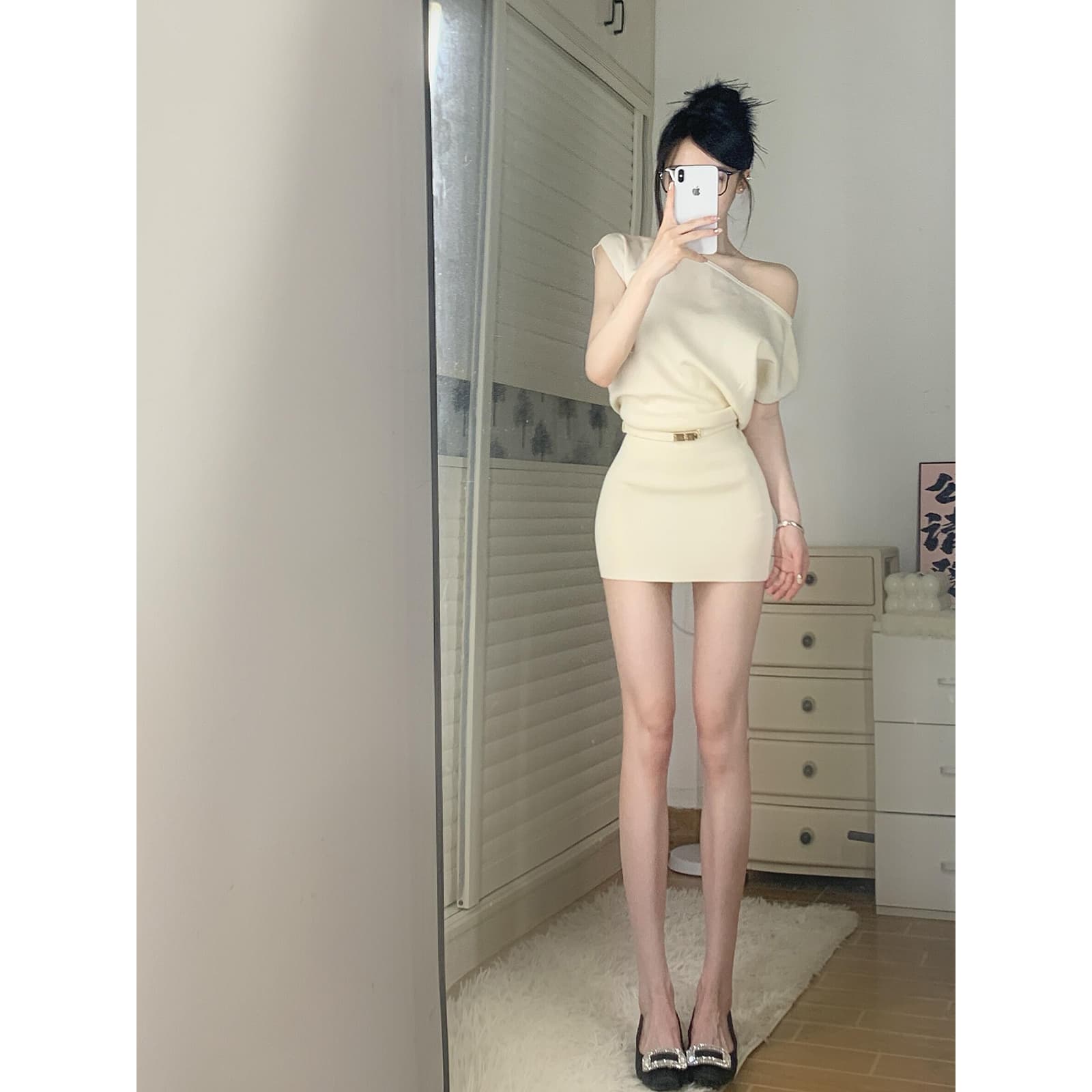 있음 도착 프라임 연 여성 주님 20 경 사진 니트 드레스 보내기 벨트 순수한 욕망 섹시함 패션 여름 상세 이미지 5
