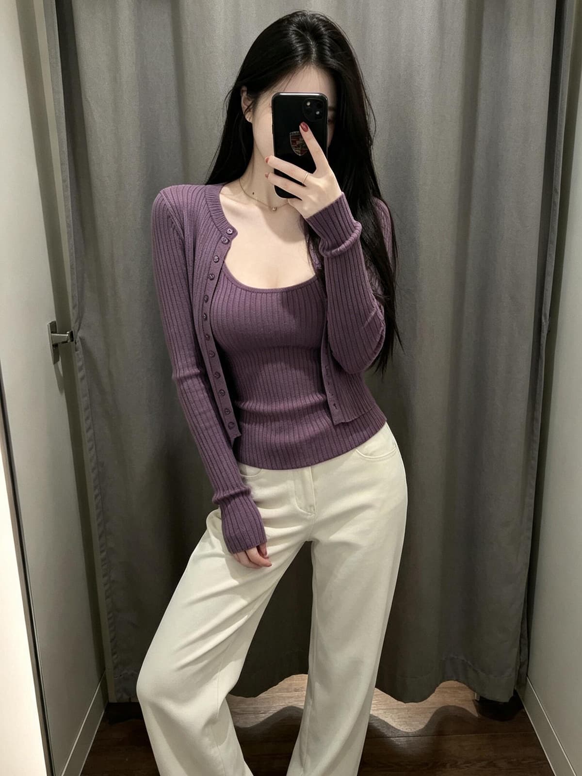 있음 도착 이른 가을 핫걸 니트 슬립 오픈 가디건 봄 소녀 조기 봄 인사이드 가져 가라. 재킷 한 부서 착용 가져 가라. 쇼트 스타일 상세 이미지 4