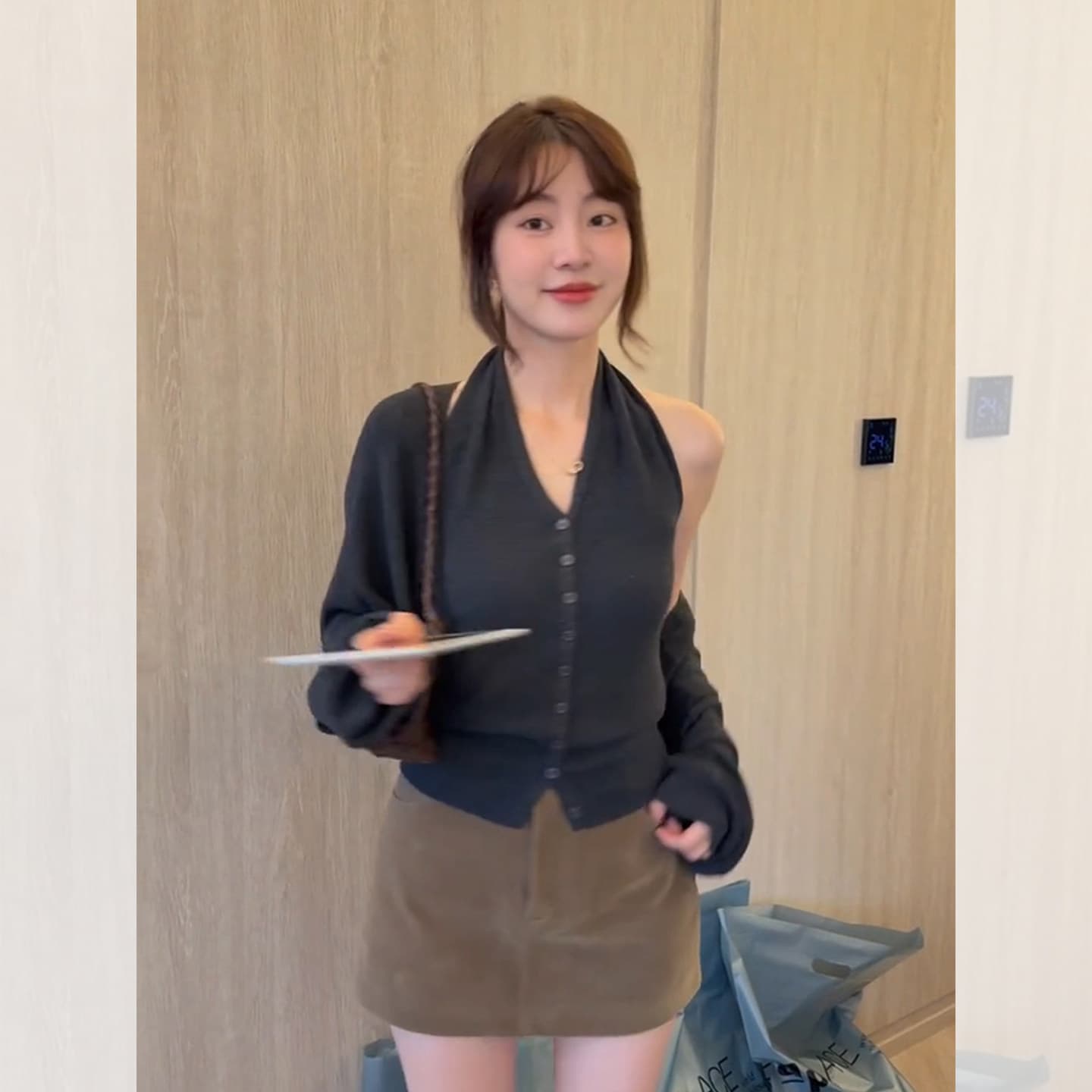 있음 도착 긴팔 니트 오픈 가디건 여성 코트 이른 가을 고유 한 아름다운 외부 가져 가라. 슬립 맨위 투피스 세트 가을 상세 이미지 5