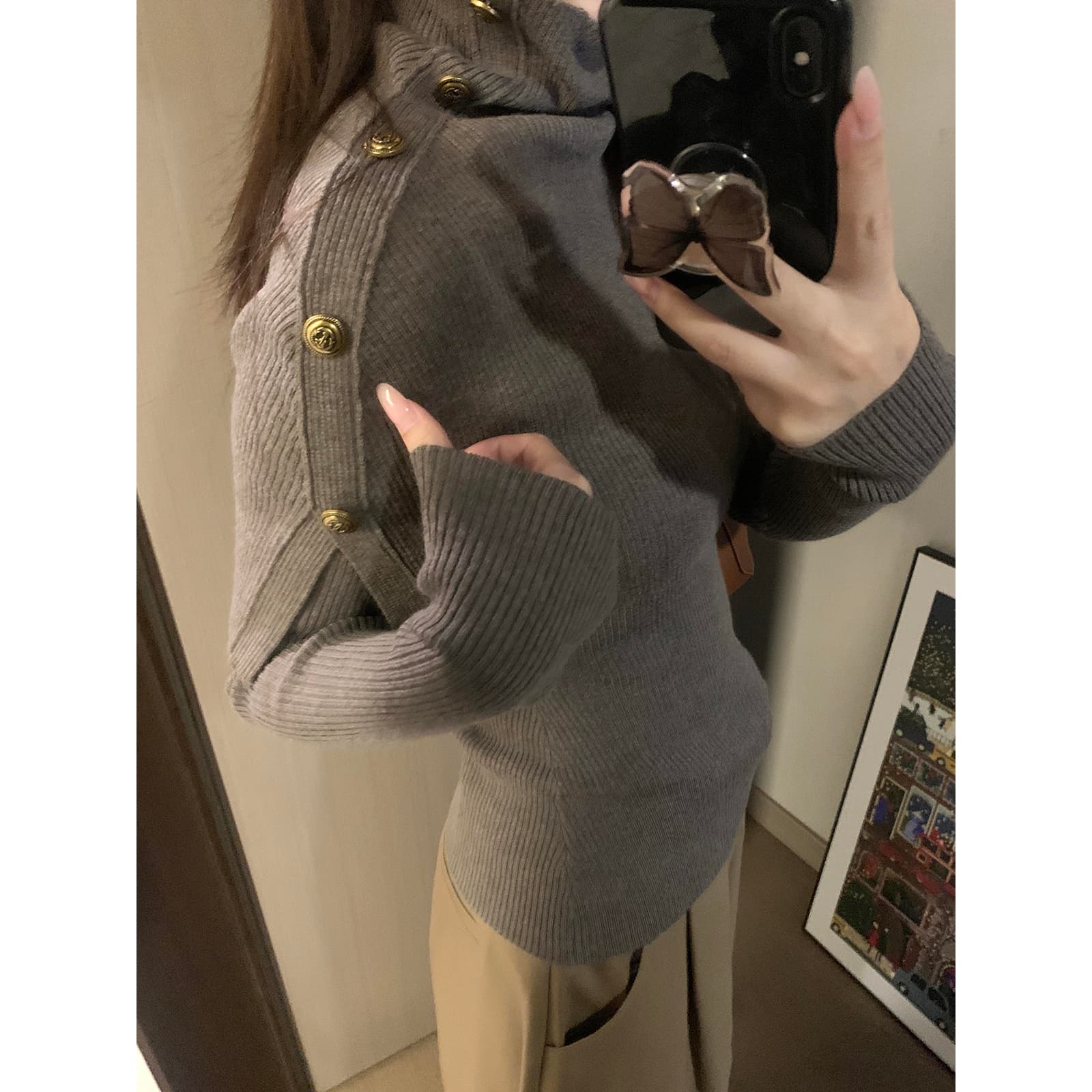 있음 도착 이예 지치 우 겨울 품격 천 골드 자매 바람이 아닙니다. 규칙 숄 패션 세트 가을 상세 이미지 4