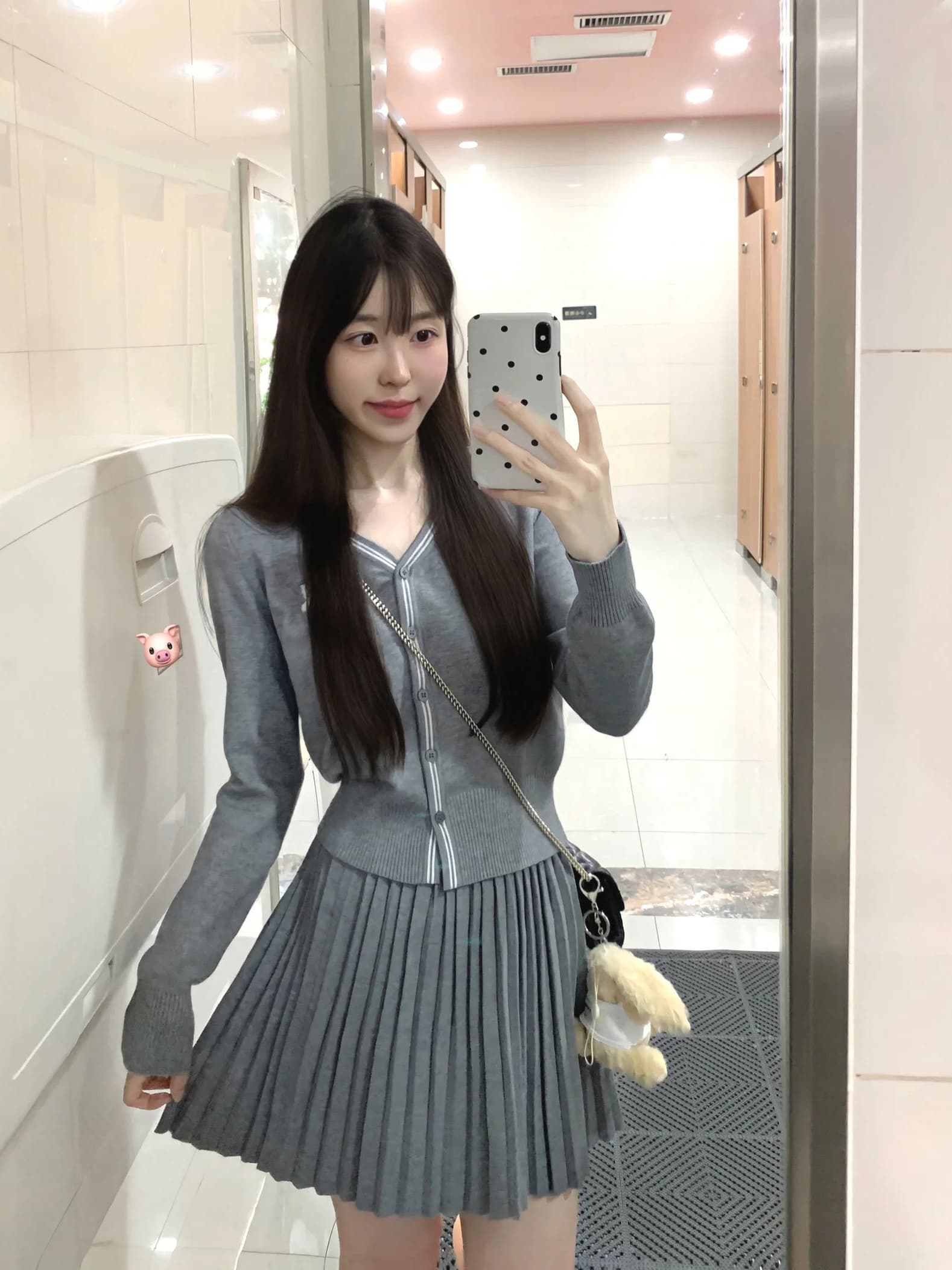 있음 도착 전체 집합 가을로 착용 가져 가라. 한 바람 학원 스타일 고급 센스 니트 스웨터 세트 드레스 두 조각 가을 상세 이미지 1