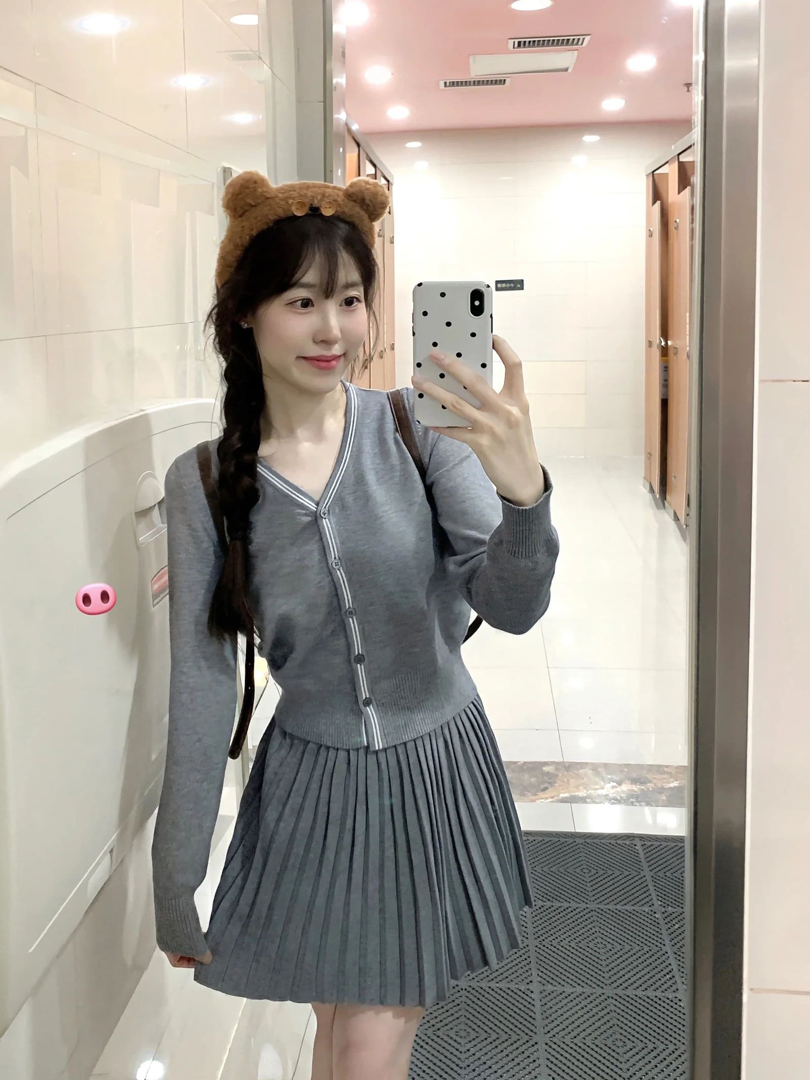 있음 도착 전체 집합 가을로 착용 가져 가라. 한 바람 학원 스타일 고급 센스 니트 스웨터 세트 드레스 두 조각 가을 상세 이미지 3