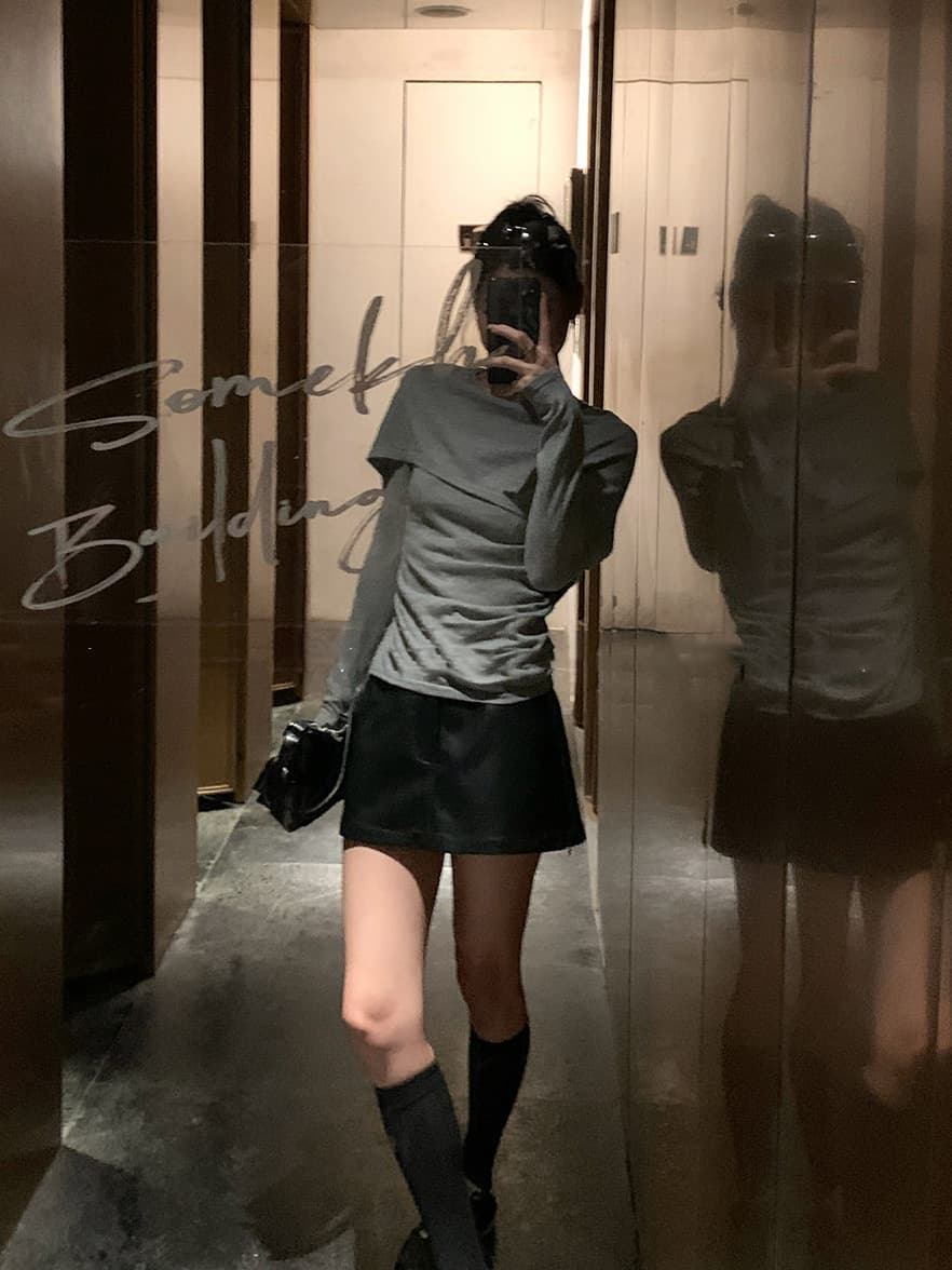 있음 도착 영화 만나는 이른 가을 디자인 센스 페이크 레이어드 양모 작은 숄 맨위 상세 이미지 5