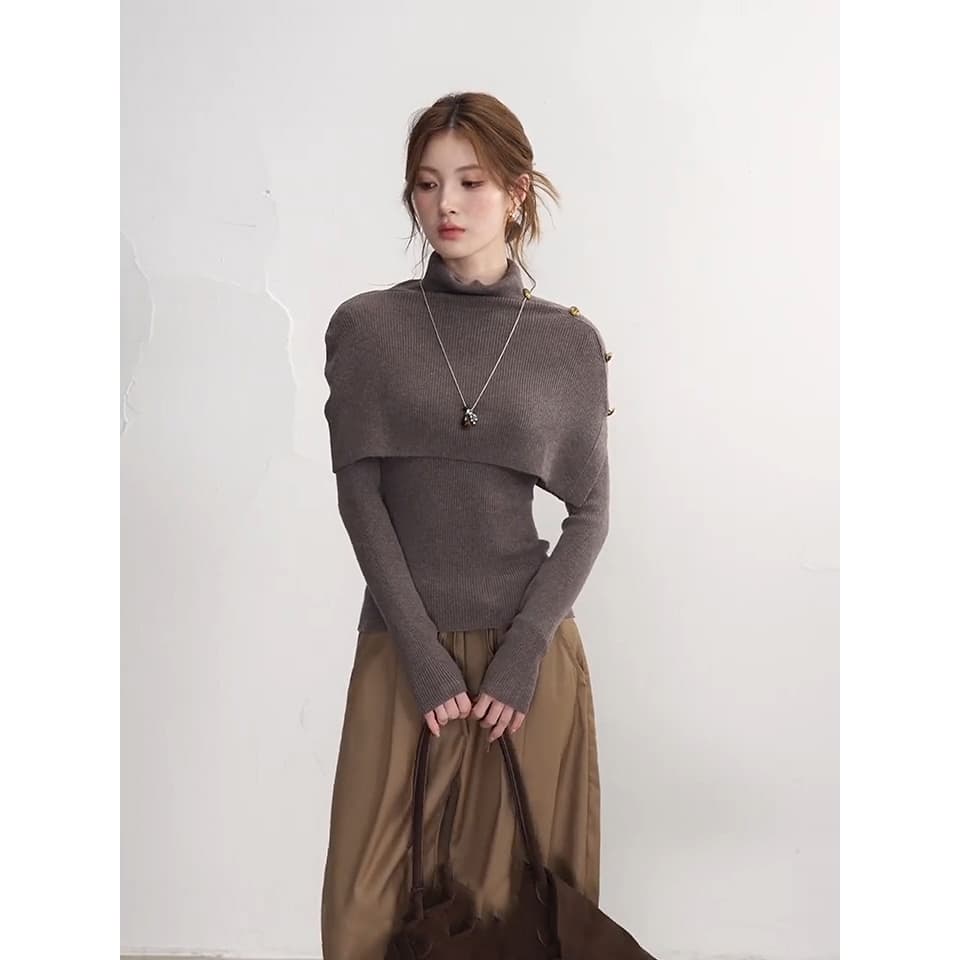있음 도착 가을 겨울철 품격 천 골드 자매 바람이 아닙니다. 규칙 숄 패션 세트 가을 이미지 6
