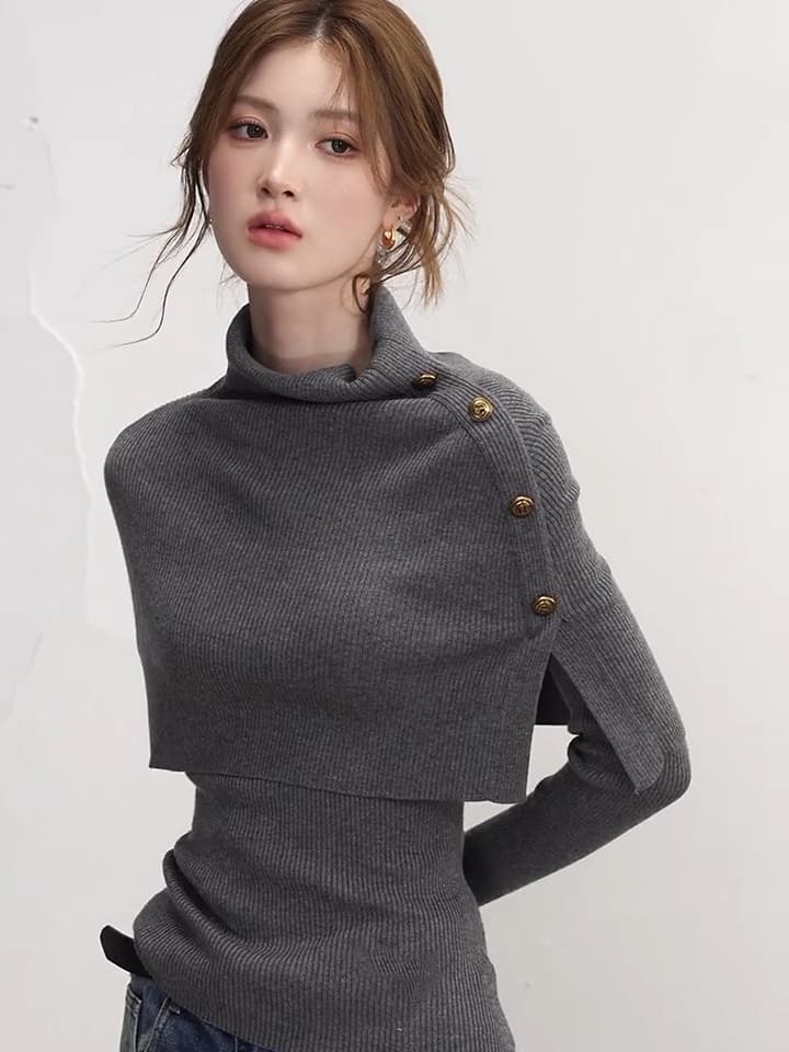 있음 도착 가을 겨울철 품격 천 골드 자매 바람이 아닙니다. 규칙 숄 패션 세트 가을 상세 이미지 2