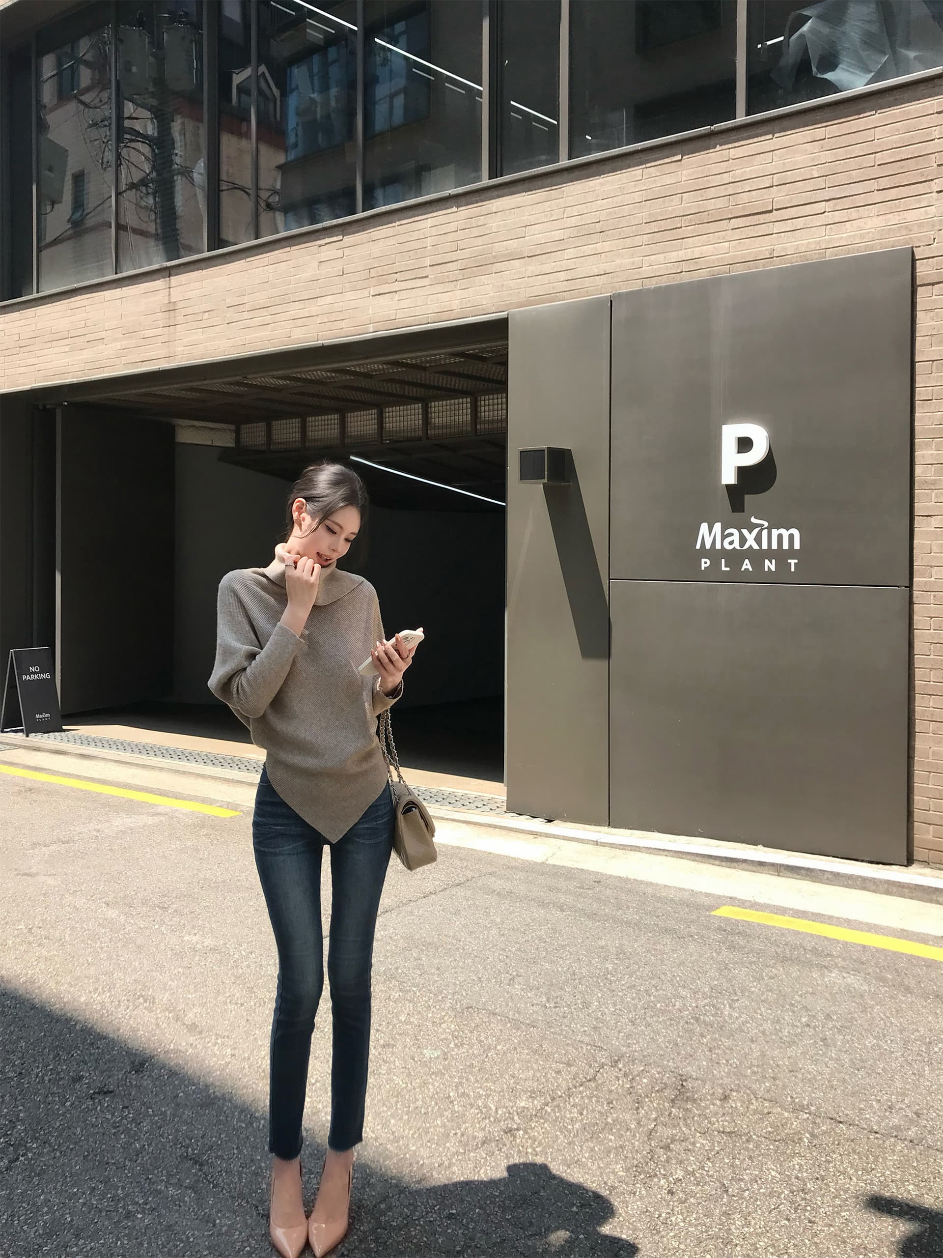 있음 도착 5werkwen 부드러운 자매 가을의 날 불규칙 미학 터틀넥 망토 느긋한 배트윙 소매 스웨터 상세 이미지 2
