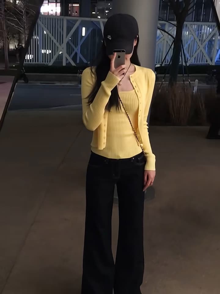 있음 도착 핫걸 니트 슬립 오픈 가디건 여성 조기 가을 인사이드 가져 가라. 재킷 한 부서 착용 가져 가라. 짧은 여성 이른 가을 상세 이미지 1