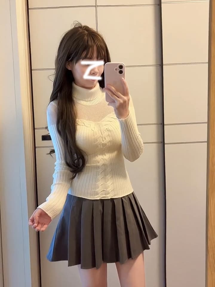 있음 도착 따뜻한 와 부드러운 정말로 있음 있으라. 자랑 부드러운 잃지 않고 작은 섹시함 부드러운 찹쌀 니트 스웨터 상세 이미지 5