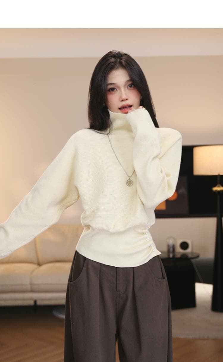 있음 도착 모달 가을 겨울 디자인 센스 터틀넥 스웨터 여성 긴 소매 외국 가스 패션 다용도 니트 스웨터 여성 상세 이미지 13