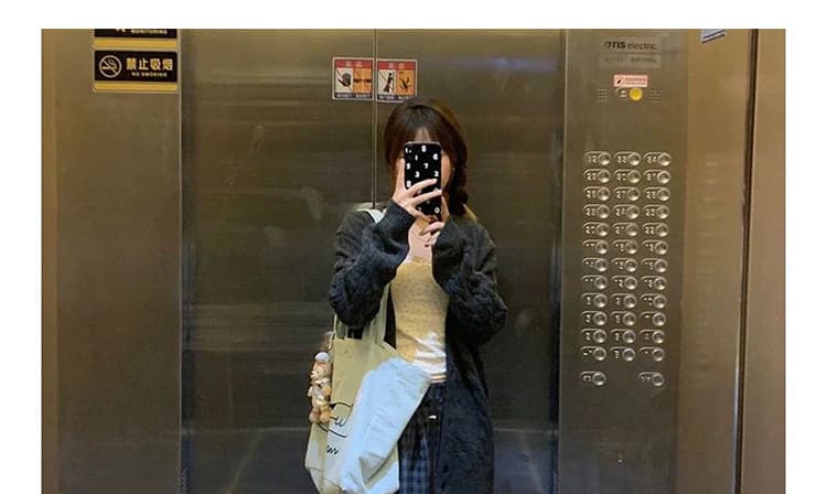 임산부 한 부서 레트로 느긋한 바람 체크무늬 캐주얼 바지 가을 겨울 넓은 다리 루즈핏 도루 센스 바닥 청소 긴 바지 상세 이미지 20