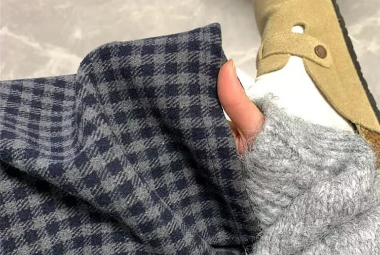 임산부 한 부서 레트로 느긋한 바람 체크무늬 캐주얼 바지 가을 겨울 넓은 다리 루즈핏 도루 센스 바닥 청소 긴 바지 상세 이미지 27