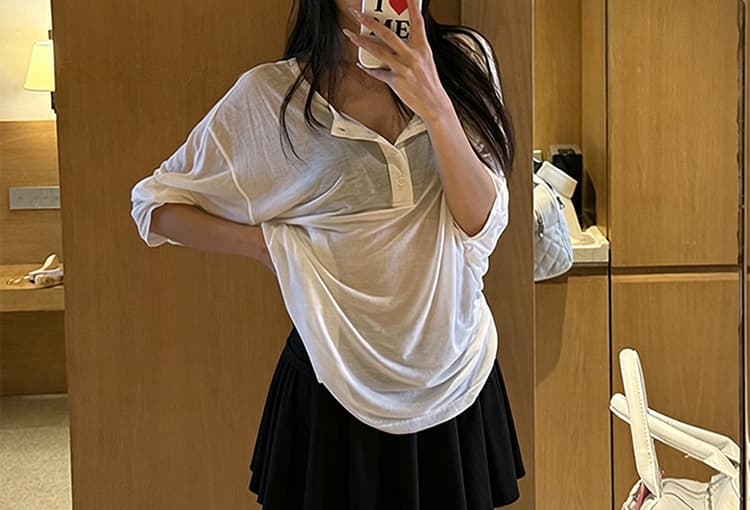 지금 임산부 아메리칸 회색 하이웨이스트 높음 폭탄 운동 미니 스커트 여름 얼음 실크 노출 방지 치마바지 상세 이미지 72