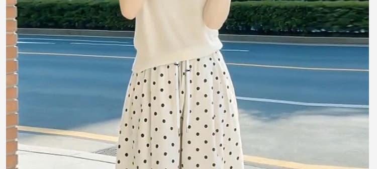 임산부 마 면 아마 도트 무늬 9 포인트 와이드 레그 팬츠 2026 여름 새로운 루즈핏 다용도 캐주얼 바지 상세 이미지 8