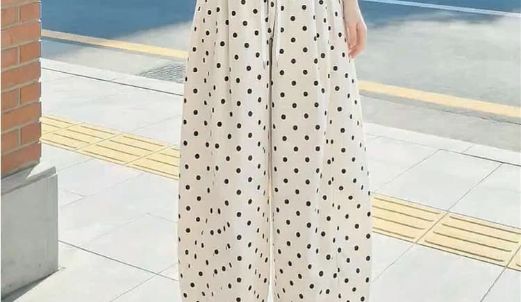 임산부 마 면 아마 도트 무늬 9 포인트 와이드 레그 팬츠 2026 여름 새로운 루즈핏 다용도 캐주얼 바지 상세 이미지 25