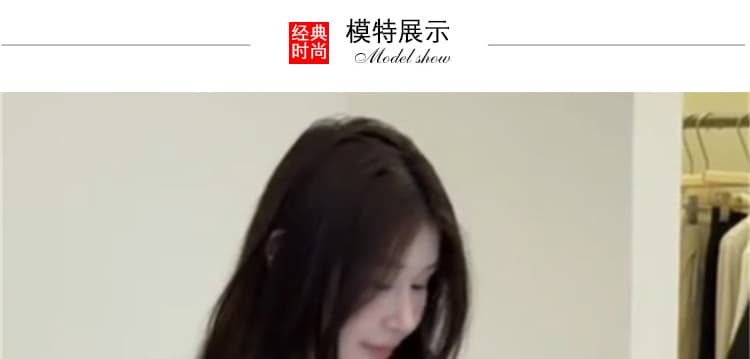 임산부 아메리칸 레트로 스트라이프 배색 반팔 동정 여름 루즈핏 슬림해 보이는 동정 레트로 워크웨어 8 점 바지 상세 이미지 17