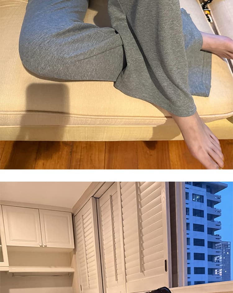 임산부 새로운 2026 가을 슬림해 보이는 부드러운 느긋한 바람 도루 센스 나팔 바지 상세 이미지 27