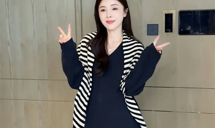 임산부 새로운 2026 가을 세트 완료 세트 한 부서 느슨함 느긋한 바람 패션 루즈핏 숄 넓은 다리 3종 세트 상세 이미지 19