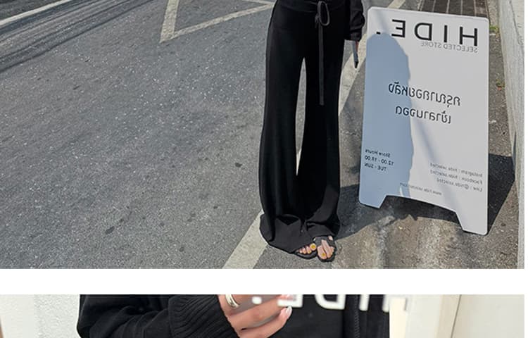 임산부 새로운 2026 가을 슬림해 보이는 부드러운 느긋한 바람 도루 센스 나팔 바지 상세 이미지 26