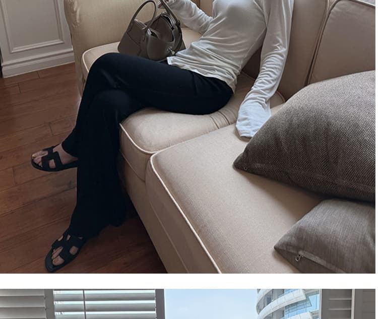 임산부 새로운 2026 가을 슬림해 보이는 부드러운 느긋한 바람 도루 센스 나팔 바지 상세 이미지 61