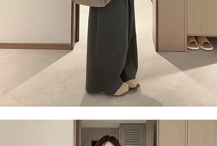 지금 임산부 새로운 2026 가을 캐주얼 오픈 가디건 스트라이프 재킷 동정 와이드 레그 팬츠 3종 세트 상세 이미지 26