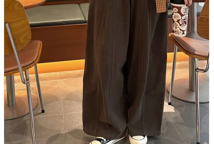 지금 임산부 새로운 2026 가을 일본식 와이드 레그 팬츠 캐주얼 느긋한 바람 슬림해 보이는 캐주얼 풍선 바지 상세 이미지 23