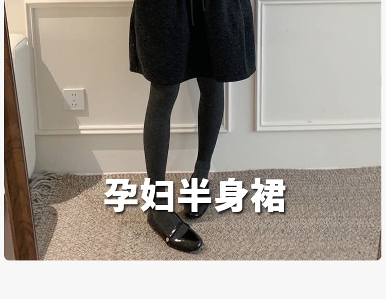 지금 임산부 새로운 클래스 그룹 가을 겨울 회색 미니 스커트 표지 고기 모직 꽃밭 반신 스커트 상세 이미지 3