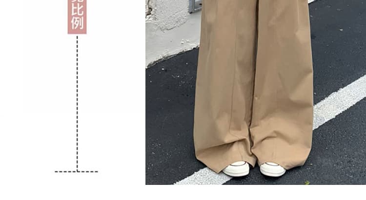 임산부 새로운 2026 가을 겨울철 한 부서 느긋한 커피 색상 캐주얼 바지 루즈핏 슬림해 보이는 바지 상세 이미지 12