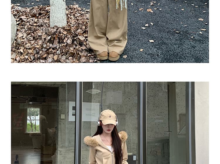 임산부 새로운 2026 가을 겨울철 한 부서 느긋한 커피 색상 캐주얼 바지 루즈핏 슬림해 보이는 바지 상세 이미지 34