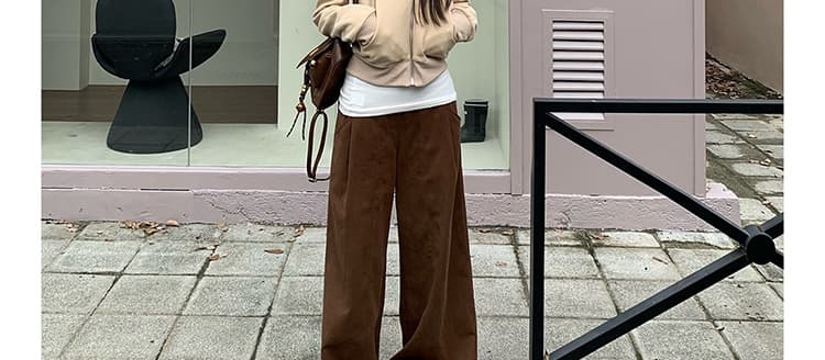 임산부 새로운 2026 가을 겨울철 한 부서 느긋한 커피 색상 캐주얼 바지 루즈핏 슬림해 보이는 바지 상세 이미지 39