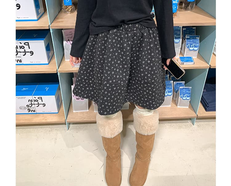 지금 임산부 새로운 반신 스커트 패션 가을 겨울 레트로 미니 스커트 꽃밭 반신 스커트 상세 이미지 32