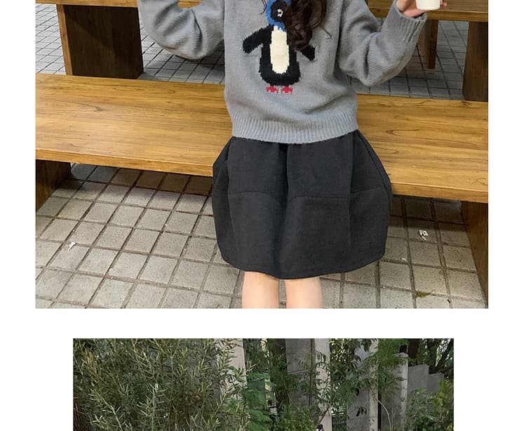 지금 임산부 새로운 반신 스커트 패션 가을 겨울 레트로 미니 스커트 꽃밭 반신 스커트 상세 이미지 37