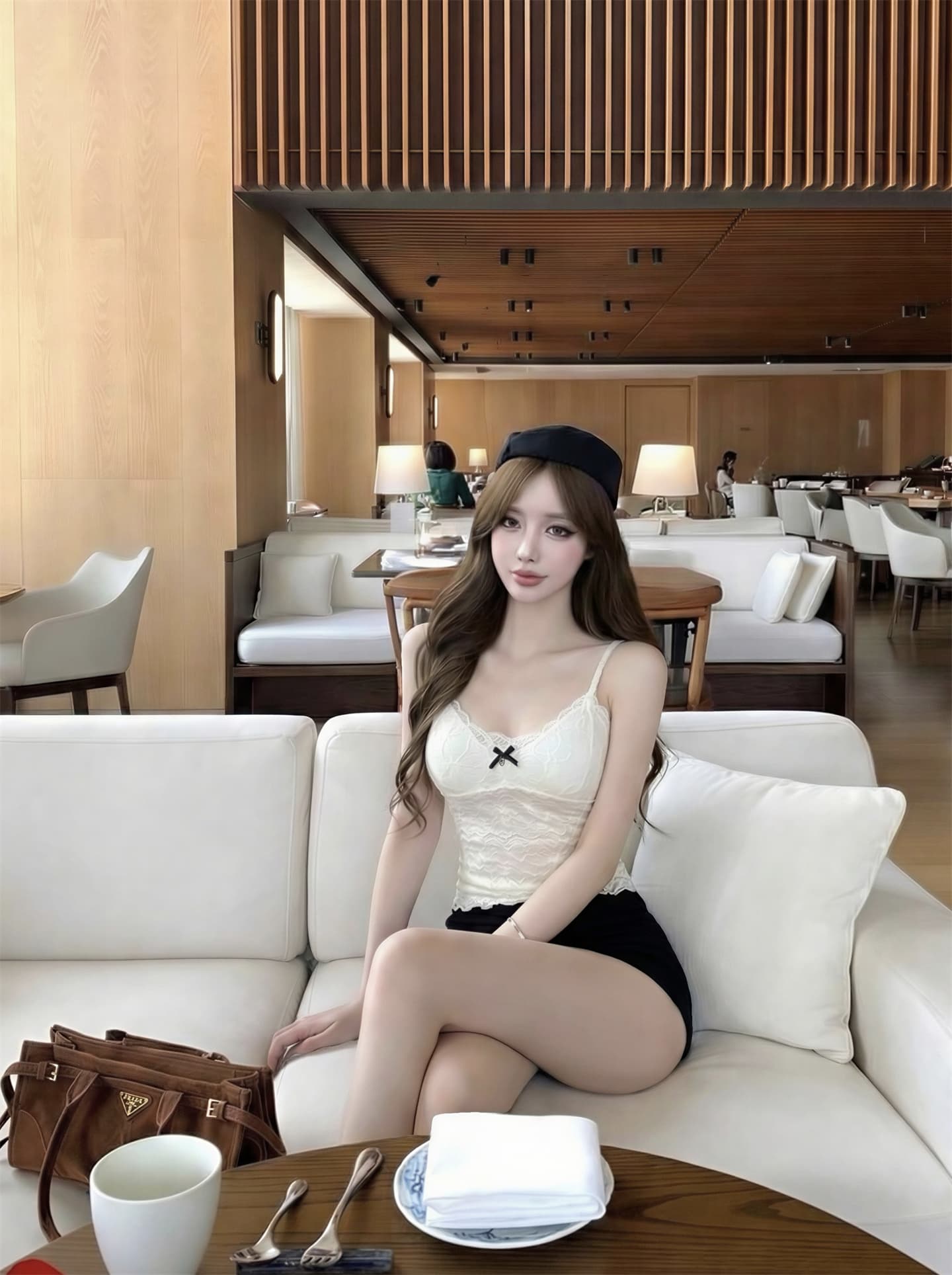실사 정가 레트로 우는 소리 우는 소리 새싹 리본 가슴 등받이 쿠션 심장 안에 가져 가라. 순수한 욕망 몸매 가꾸기 외출용 슬립 상세 이미지 4