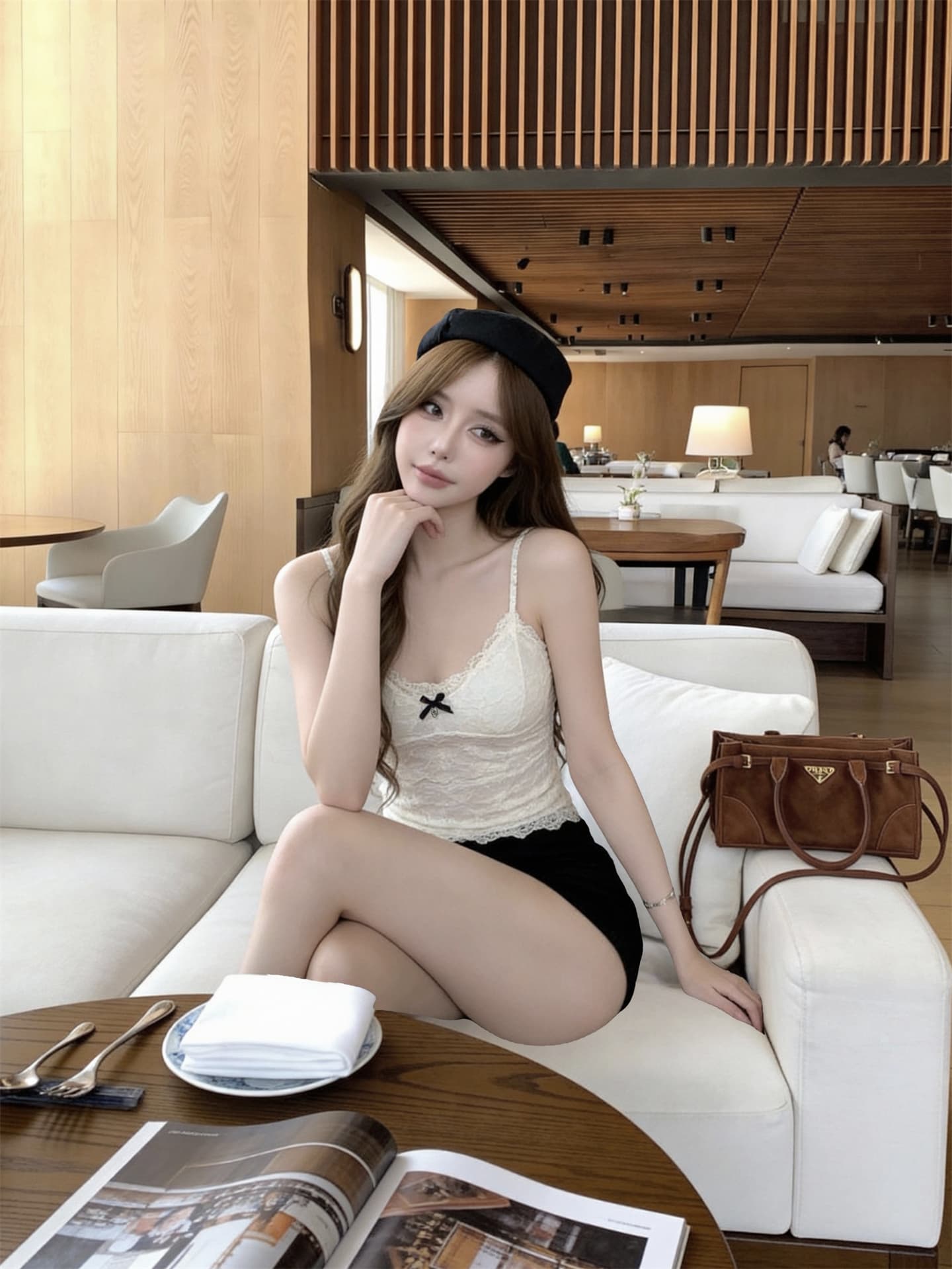 실사 정가 레트로 우는 소리 우는 소리 새싹 리본 가슴 등받이 쿠션 심장 안에 가져 가라. 순수한 욕망 몸매 가꾸기 외출용 슬립 상세 이미지 5