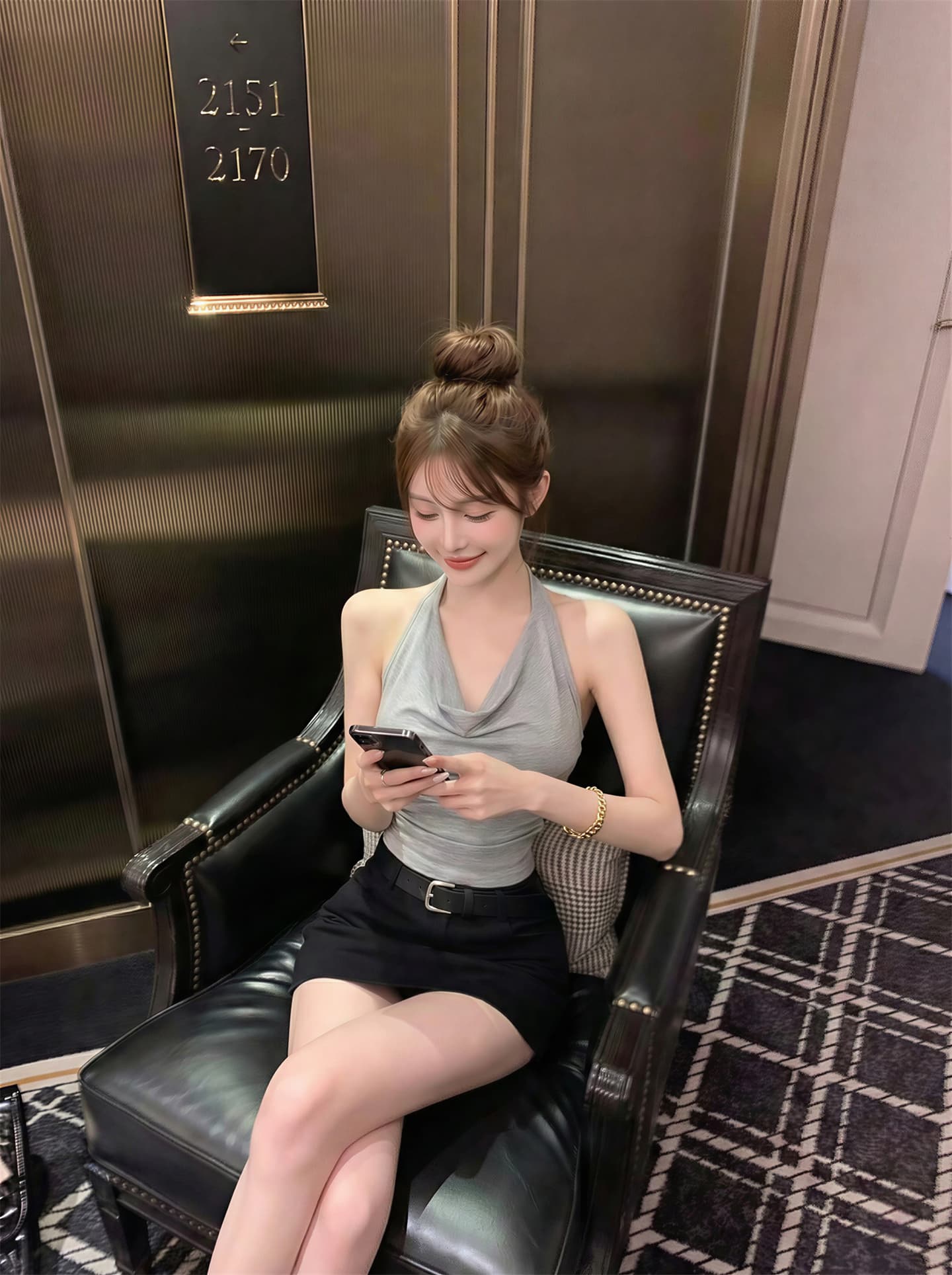 실사 정가 흔들다 칼라 행침 목 백리스 몸매 가꾸기 섹시함 쇼트 스타일 맨위 상세 이미지 16
