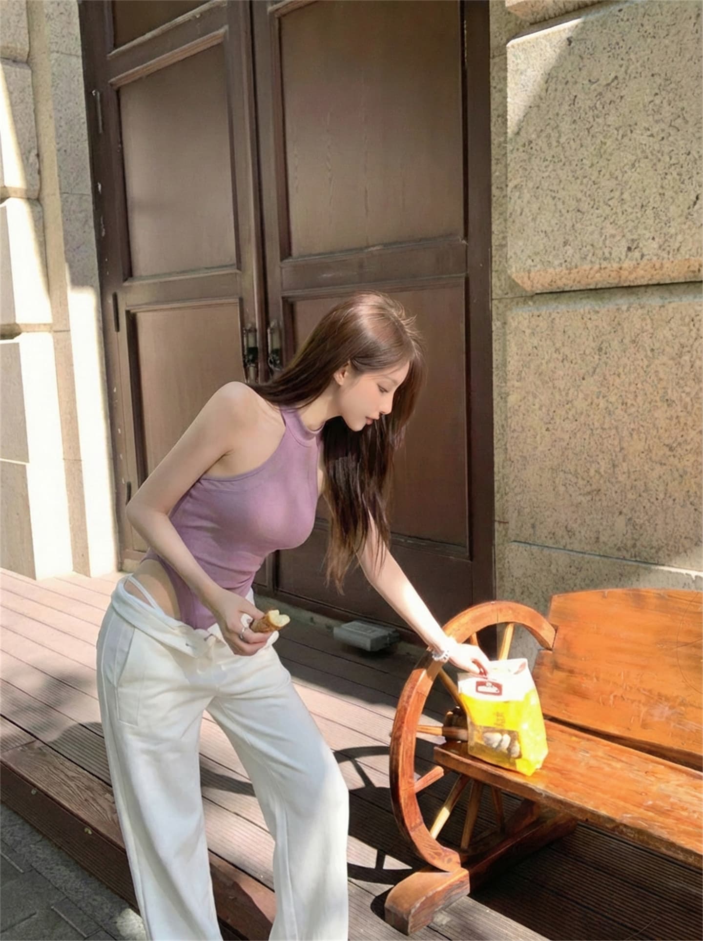 실사 정가 홀로우 아웃 발굴하다 어깨 몸매 가꾸기 행침 목 슬림해 보이는 조끼 맨위 이미지 4