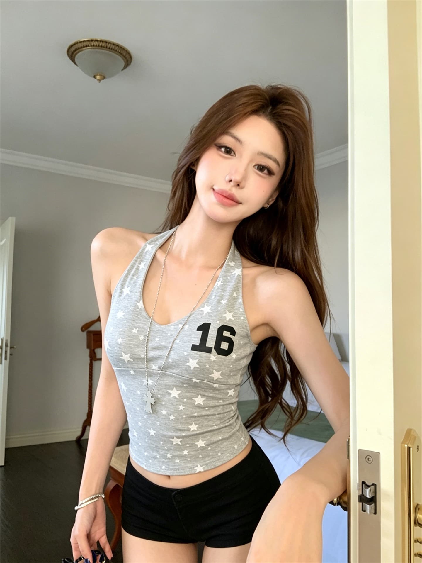 실사 정가 아메리칸 카모플라주 별 행침 목 백리스 몸매 가꾸기 조끼 상세 이미지 11