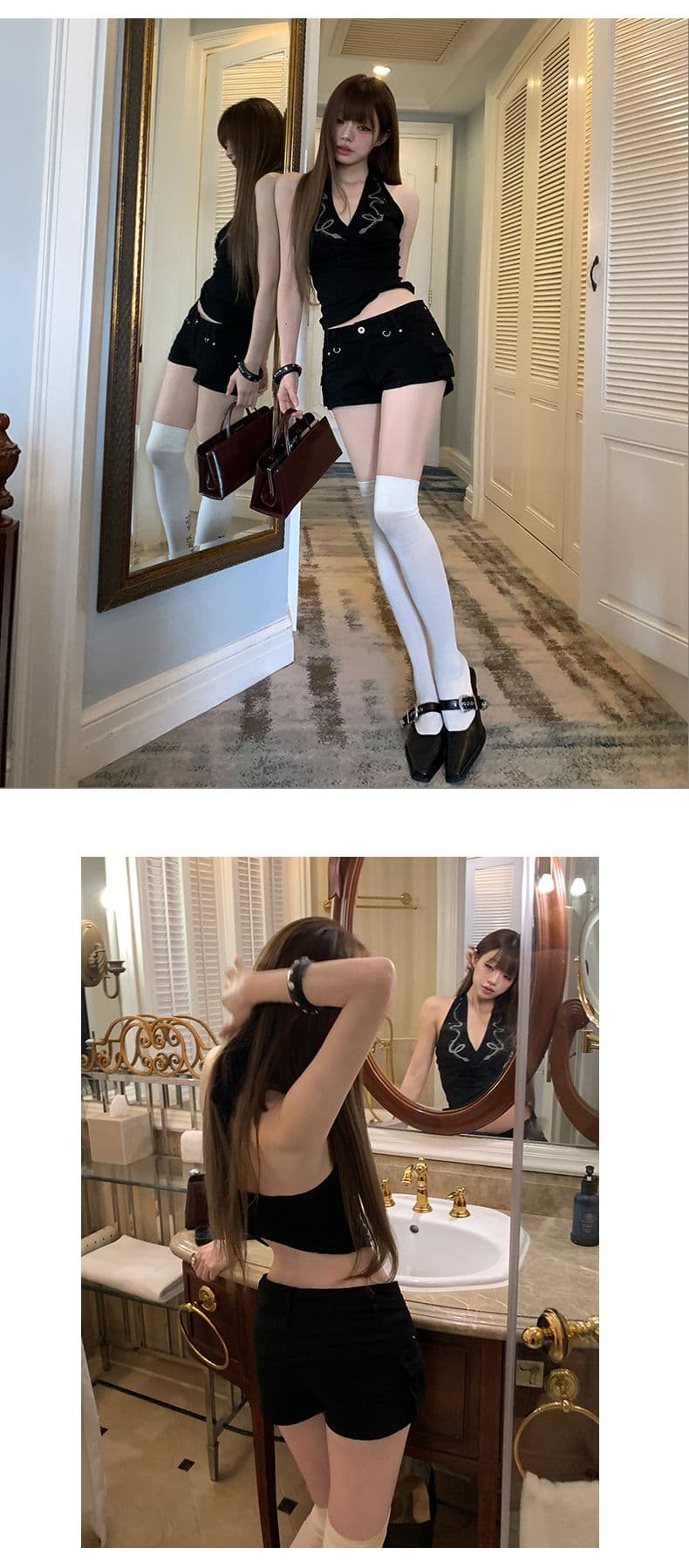 여름 켜기 새로운 차가운 바람의 소리 질감 핫 바지 무거운 작업 패치워크 자매 센스 작은 대중 편안함 청바지 상세 이미지 5