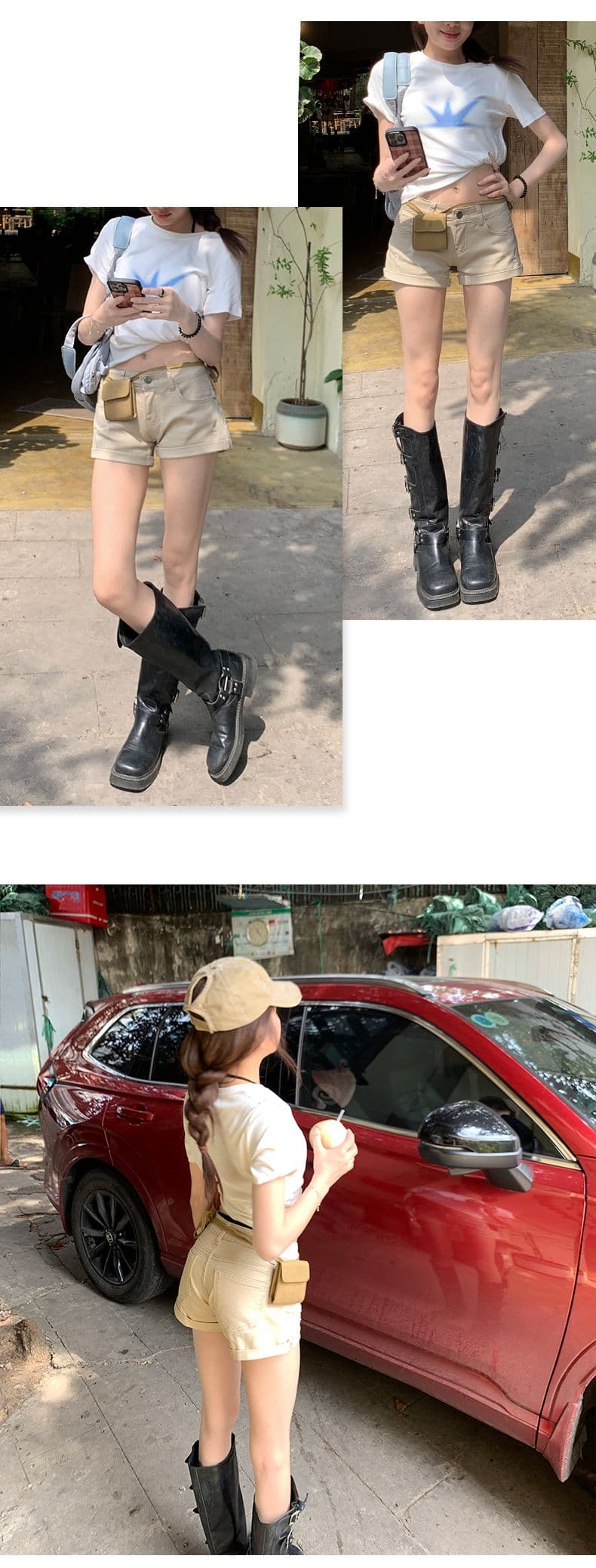 여름 켜기 새로운 실용주의 싱글 제품 상쾌 일상 다용도 좋아 보인다. 데님 반바지 상세 이미지 6