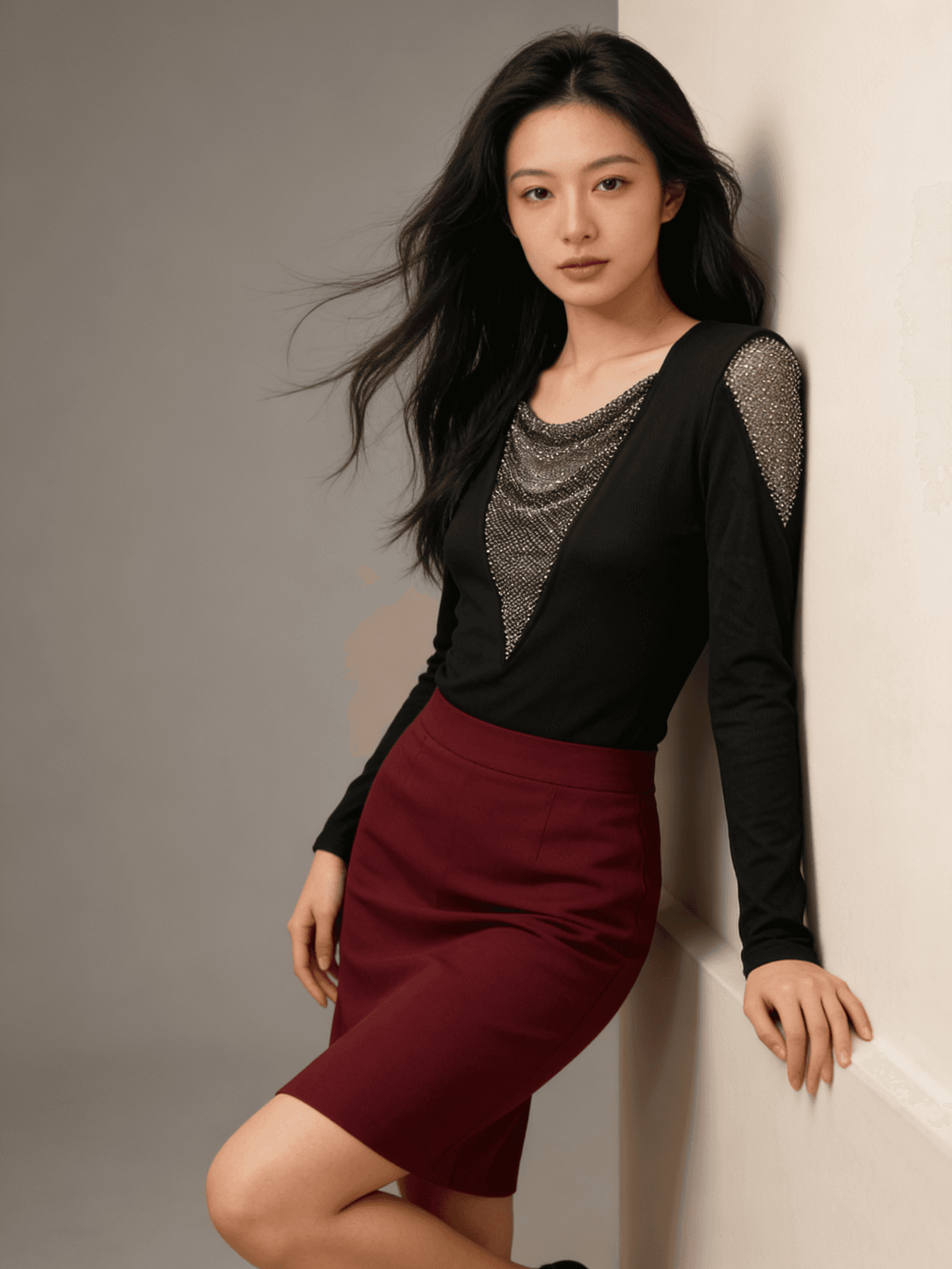봄 새로운 Chic V넥 다이아몬드 세팅 몸매 가꾸기 슬림해 보이는 디자인 센스 빛 럭셔리 여성 셔츠 티셔츠 패션 작은 셔츠 m-3xl 상세 이미지 14