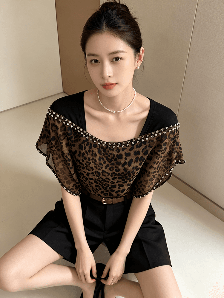 여름 못 훈련 광장 칼라 디자인 센스 맨위 여성 얇고 가벼운 쉬폰 원단 루즈핏 표지 고기 외국 가스 다용도 출퇴근 작은 셔츠 상세 이미지 6
