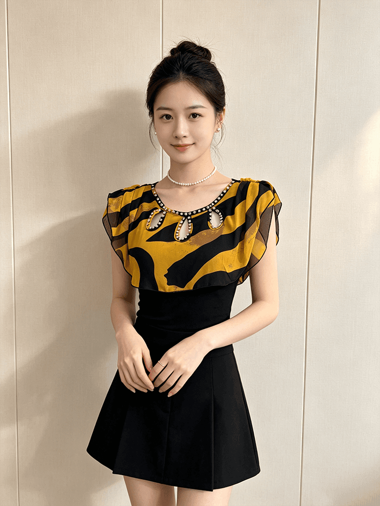 여름 라운드 넥 홀로우 아웃 디자인 못 훈련 고급 센스 맨위 여성 가스 질감 당겨서 전체 다용도 몸매 가꾸기 슬림해 보이는 작은 셔츠 t 상세 이미지 16