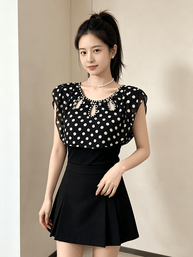 여름 라운드 넥 홀로우 아웃 디자인 못 훈련 고급 센스 맨위 여성 가스 질감 당겨서 전체 다용도 몸매 가꾸기 슬림해 보이는 작은 셔츠 t 상세 이미지 21