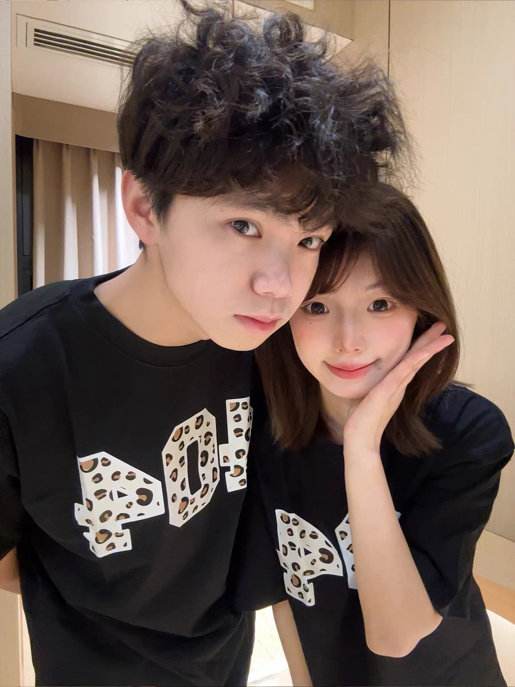 빗질하다 순면 닫기 국가 조수 브랜드 검정색 레오파드 무늬 숫자 프린트 반팔 여름 루즈핏 커플 다용도 맨위 상세 이미지 8