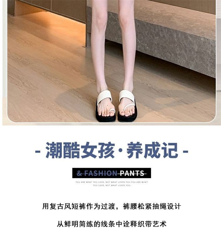 얼음 실크 나비 반바지 여성 여름 2026 새로운 얇은 스타일 하이웨이스트 디자인 센스 운동 해변 바지 넓은 다리 5 점 바지 상세 이미지 5