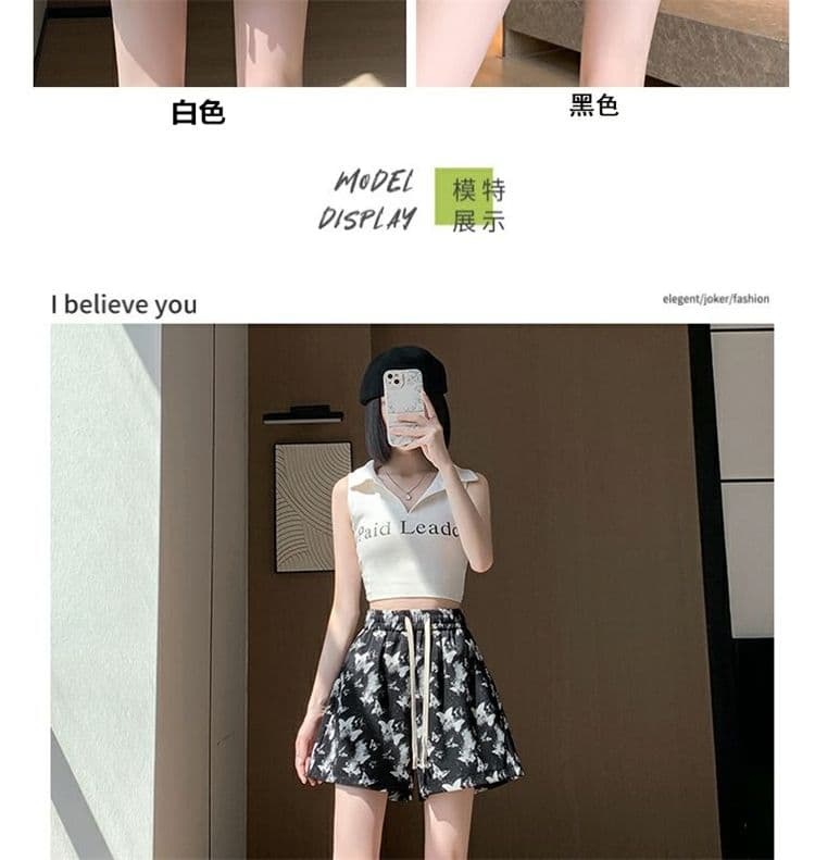얼음 실크 나비 반바지 여성 여름 2026 새로운 얇은 스타일 하이웨이스트 디자인 센스 운동 해변 바지 넓은 다리 5 점 바지 상세 이미지 26